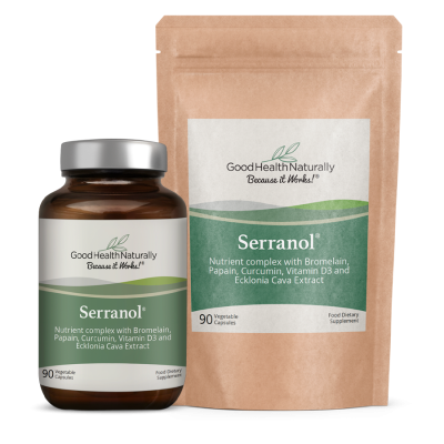 Serranol bottle and refill pouch